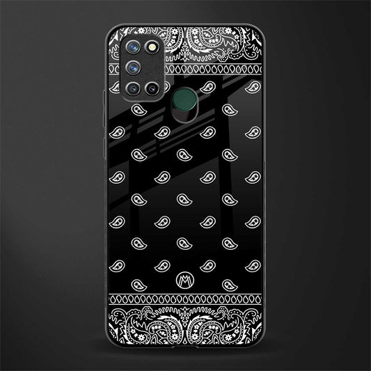 paisley black glass case for realme 7i image