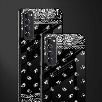 paisley black glass case for oppo reno 4 pro image-2