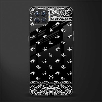 paisley black glass case for oppo f17 image