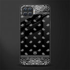 paisley black glass case for oppo f17 pro image