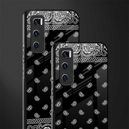 paisley black glass case for vivo v20 se image-2