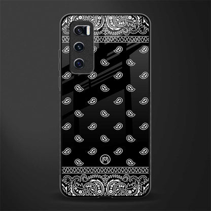 paisley black glass case for vivo v20 se image