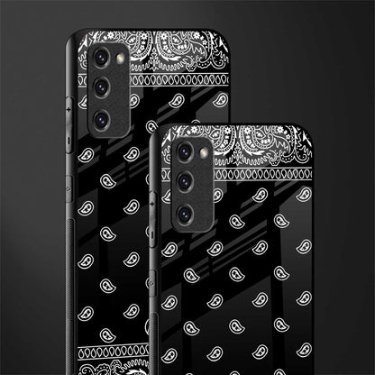 paisley black glass case for samsung galaxy s20 fe image-2