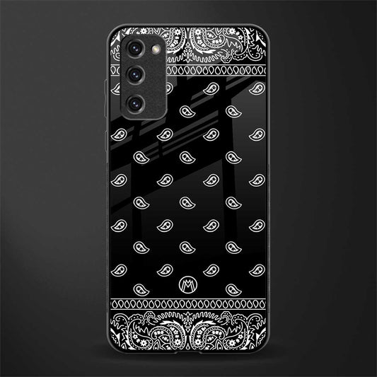 paisley black glass case for samsung galaxy s20 fe image