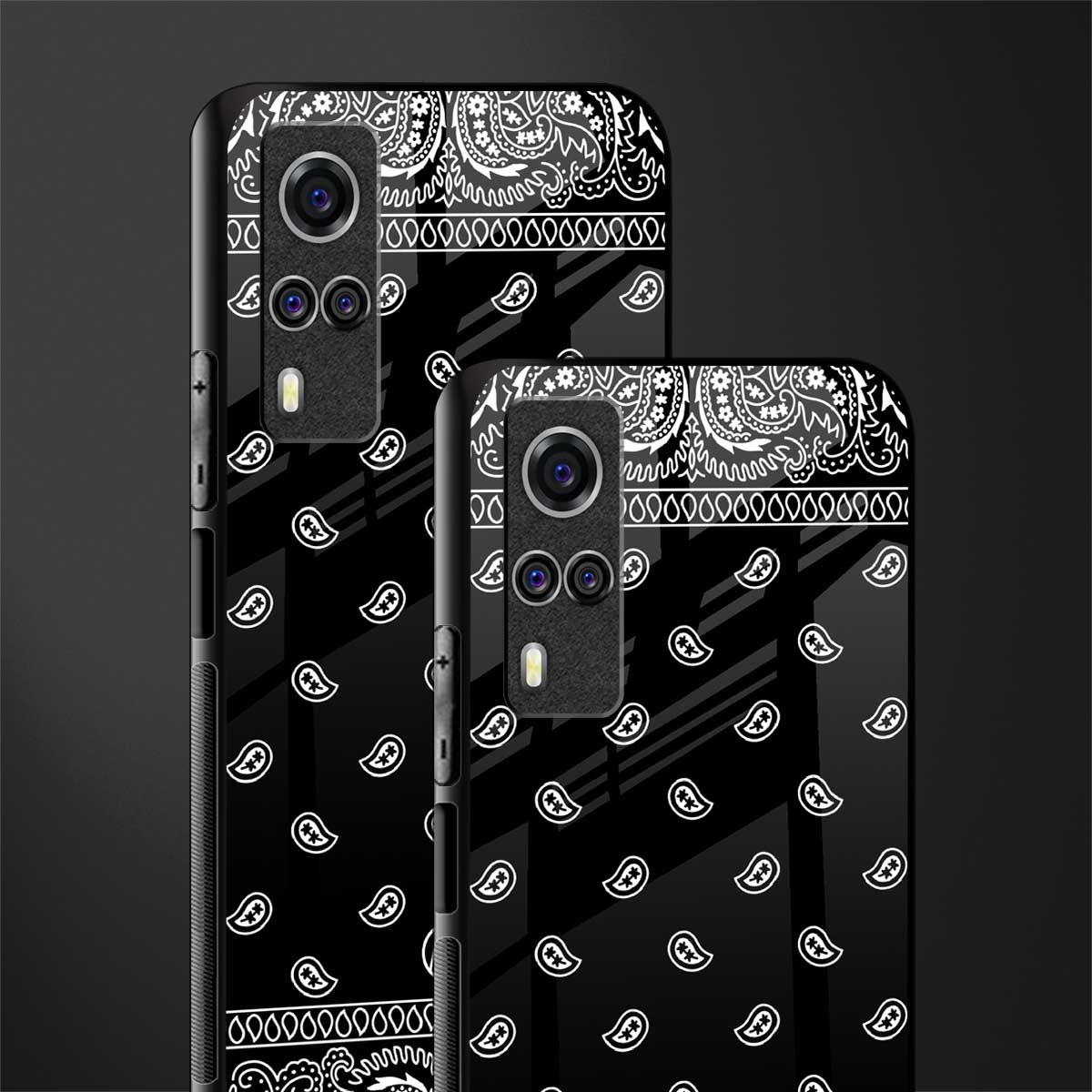 paisley black glass case for vivo y51a image-2