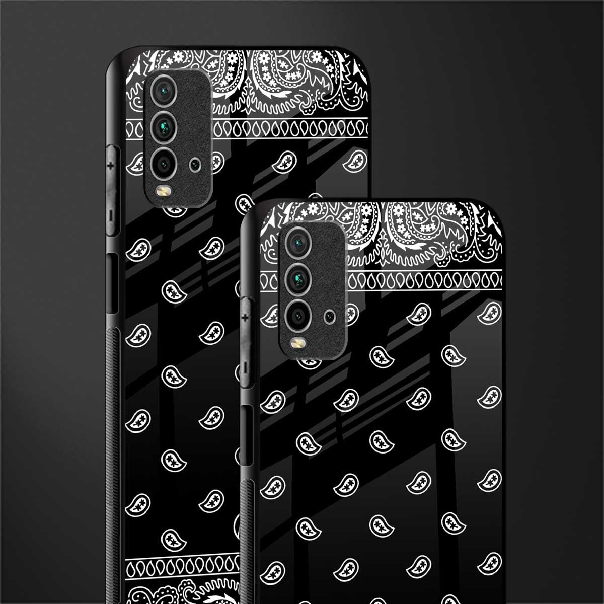 paisley black glass case for redmi 9 power image-2