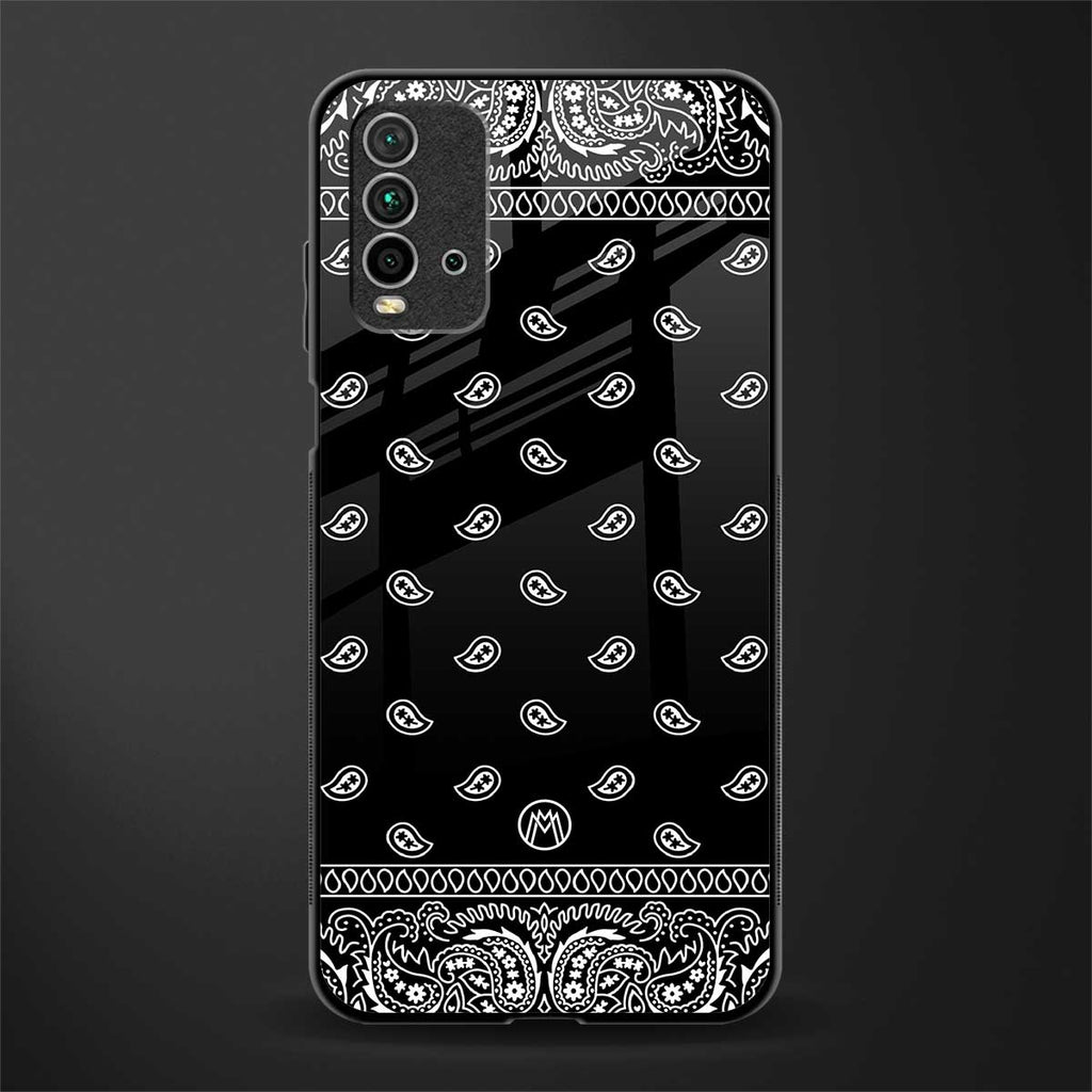 paisley black glass case for redmi 9 power image