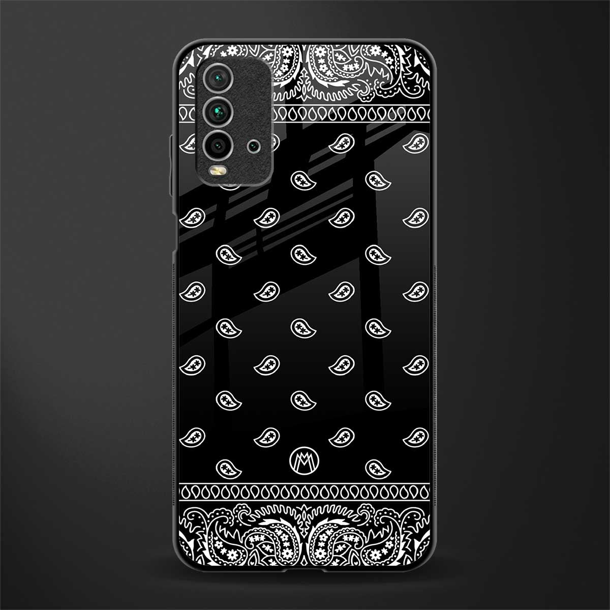 paisley black glass case for redmi 9 power image