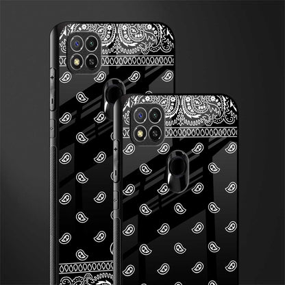 paisley black glass case for redmi 9 image-2