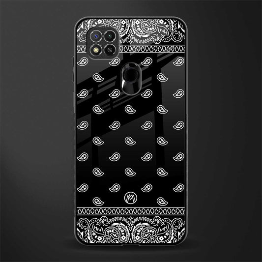 paisley black glass case for poco c31 image
