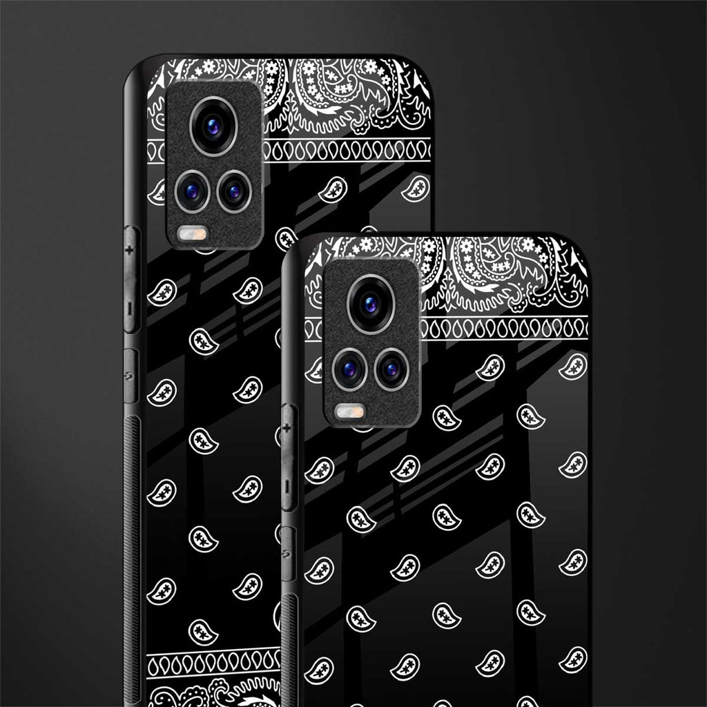 paisley black glass case for vivo v20 pro image-2