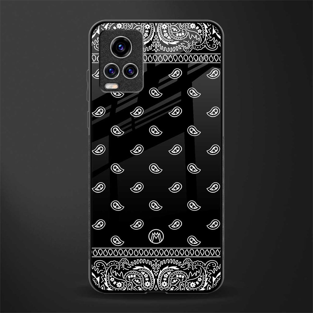 paisley black glass case for vivo v20 pro image
