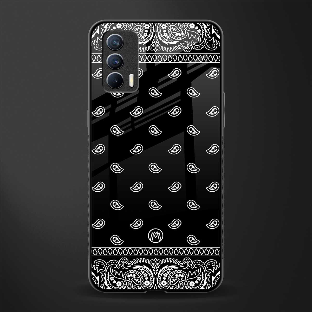 paisley black glass case for realme x7 image