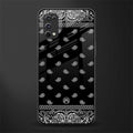 paisley black glass case for realme x7 pro image