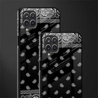 paisley black glass case for samsung galaxy a12 image-2