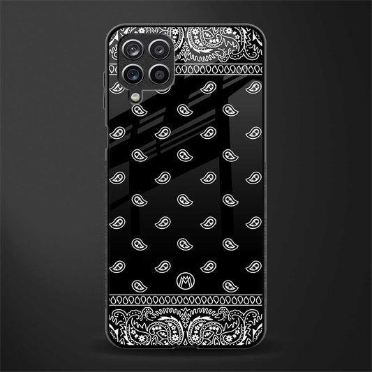 paisley black glass case for samsung galaxy m12 image