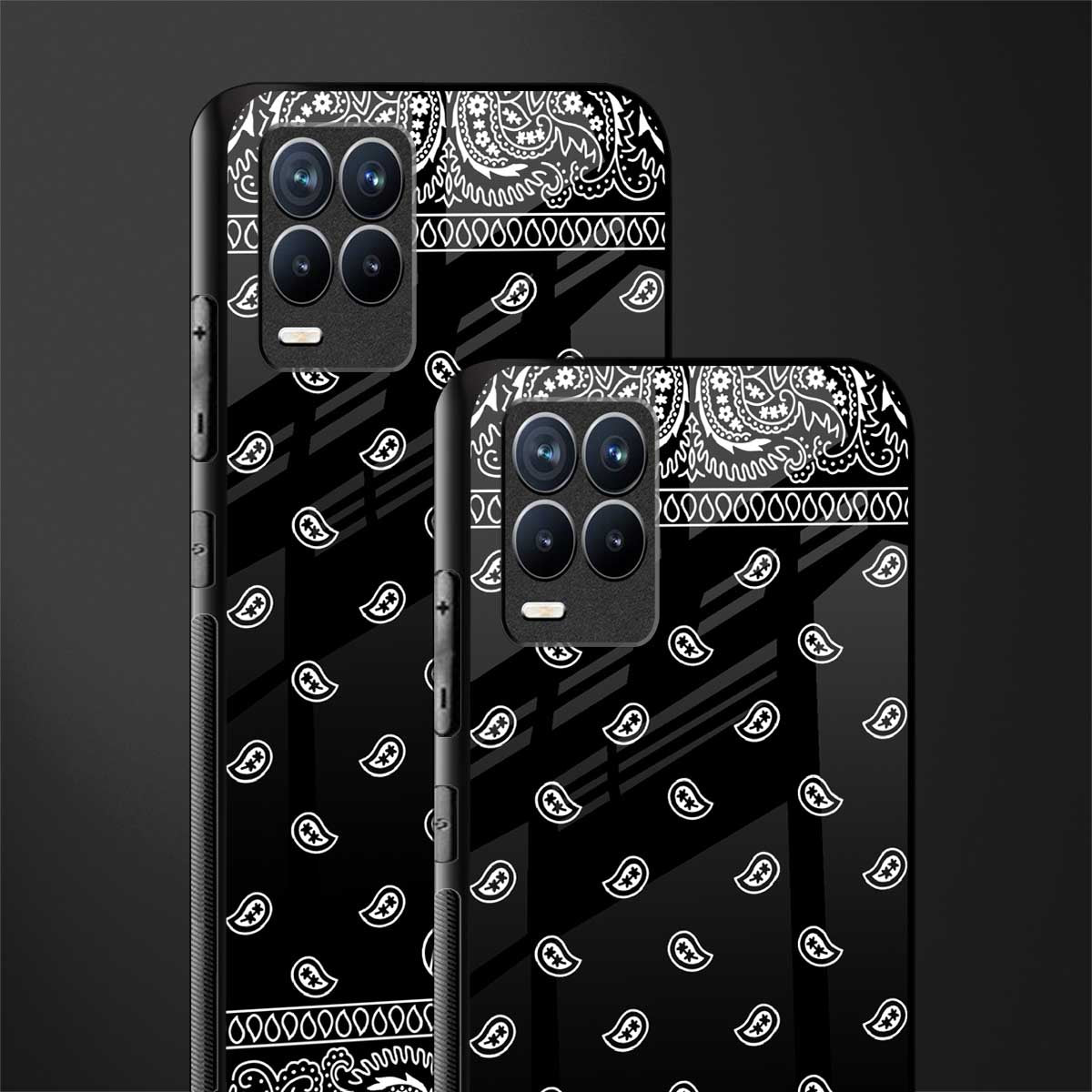paisley black glass case for realme 8 4g image-2