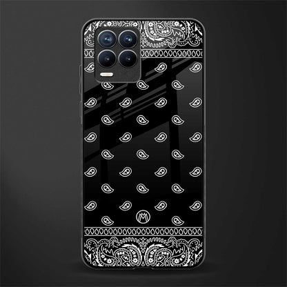 paisley black glass case for realme 8 4g image