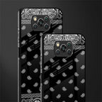 paisley black glass case for poco x3 image-2