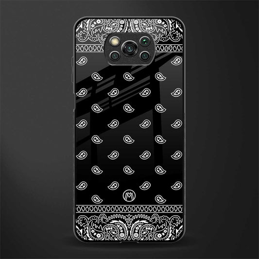 paisley black glass case for poco x3 pro image