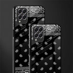 paisley black glass case for samsung galaxy f62 image-2