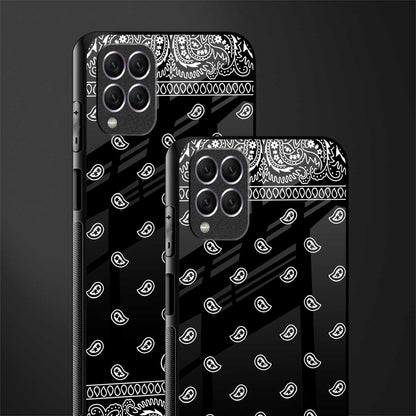paisley black glass case for samsung galaxy f62 image-2