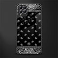 paisley black glass case for samsung galaxy f62 image