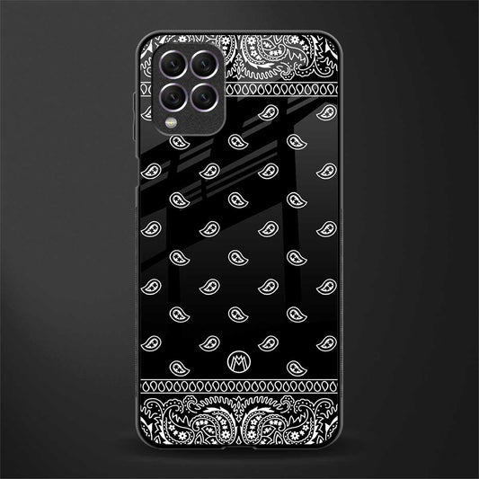 paisley black glass case for samsung galaxy f62 image