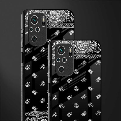 paisley black glass case for redmi note 10 image-2