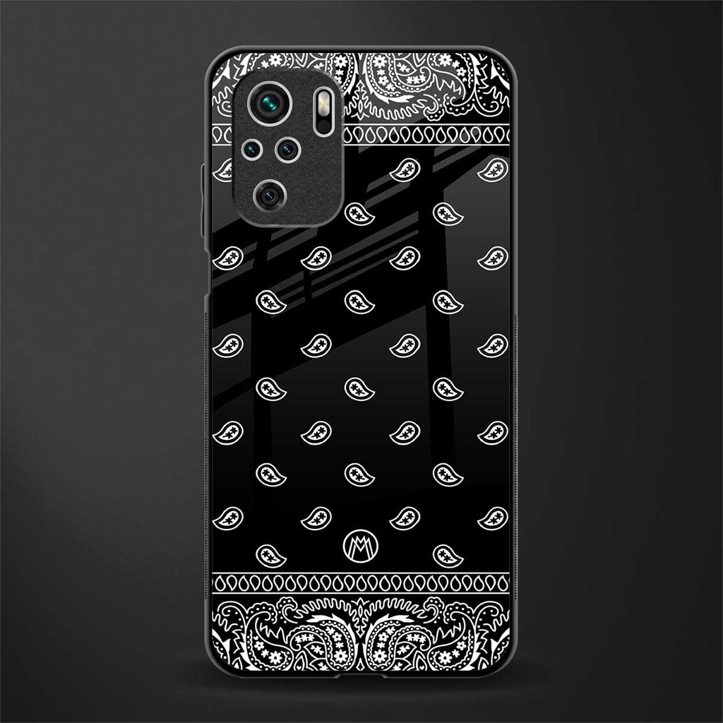 paisley black glass case for redmi note 10 image