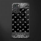 paisley black glass case for redmi note 10 image