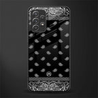 paisley black glass case for samsung galaxy a52 image