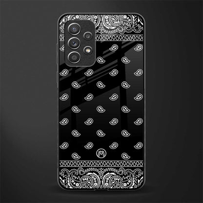 paisley black glass case for samsung galaxy a52 image
