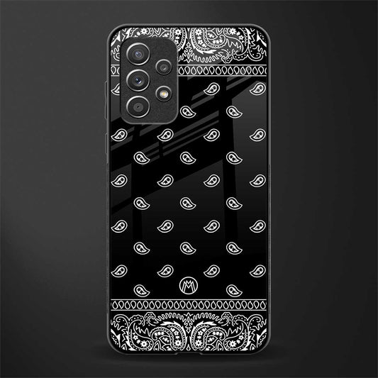paisley black glass case for samsung galaxy a72 image