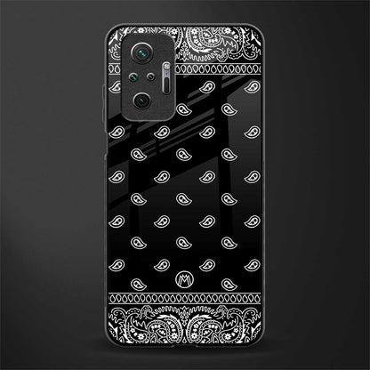 paisley black glass case for redmi note 10 pro image