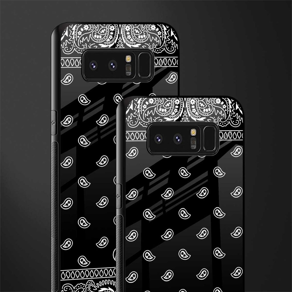 paisley black glass case for samsung galaxy note 8 image-2