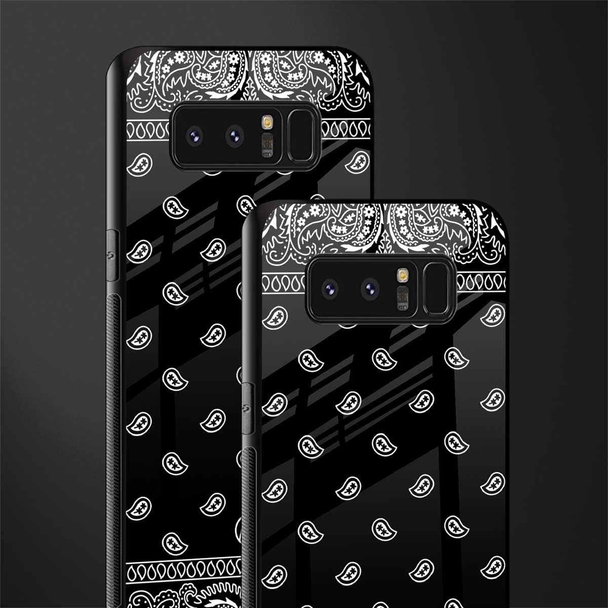 paisley black glass case for samsung galaxy note 8 image-2