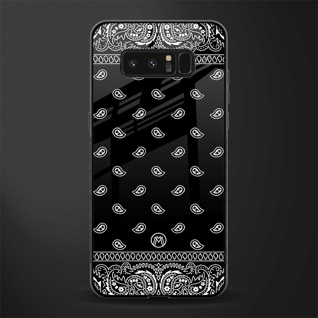 paisley black glass case for samsung galaxy note 8 image