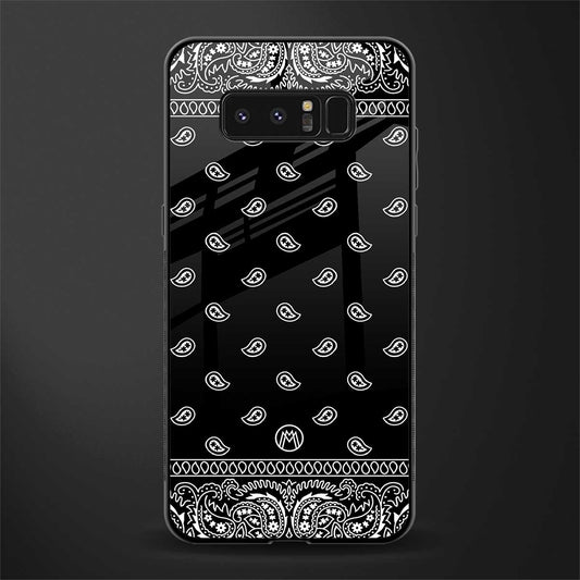 paisley black glass case for samsung galaxy note 8 image