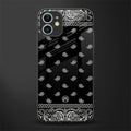 paisley black glass case for iphone 11 image