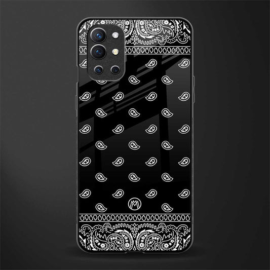 paisley black glass case for oneplus 9r image