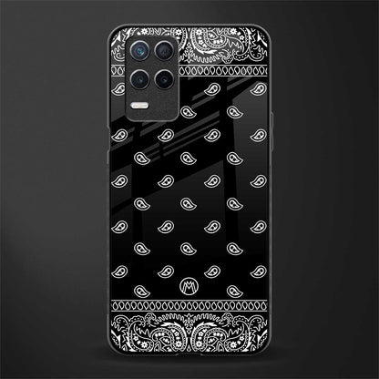 paisley black glass case for realme 8 5g image