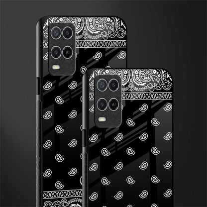 paisley black glass case for oppo a54 image-2