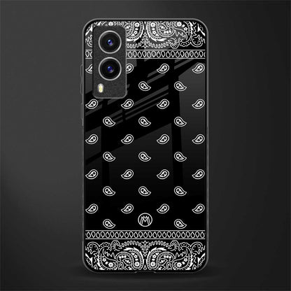 paisley black glass case for vivo v21e 5g image