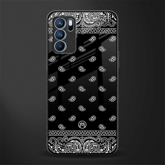 paisley black glass case for oppo reno6 pro 5g image