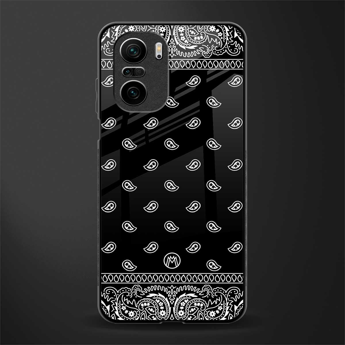 paisley black glass case for mi 11x 5g image