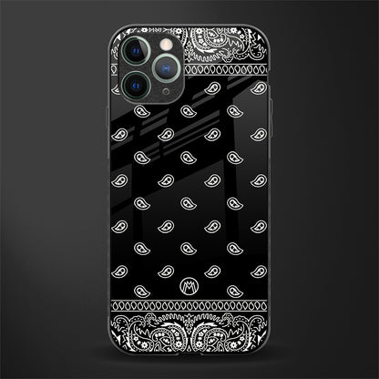 paisley black glass case for iphone 11 pro image