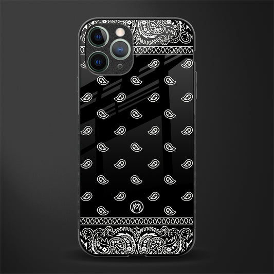 paisley black glass case for iphone 11 pro image