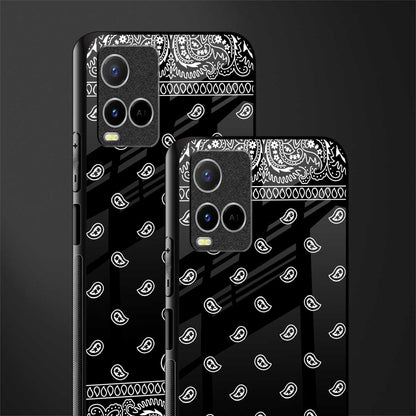 paisley black glass case for vivo y21 image-2