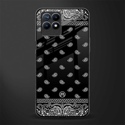 paisley black glass case for realme 8i image